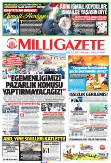 MİLLİ GAZETE 31 Temmuz 2026 gazete manşeti