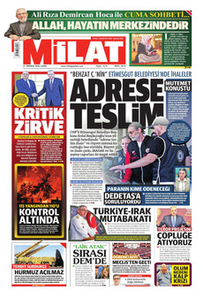 MİLAT 31 Temmuz 2026 gazete manşeti
