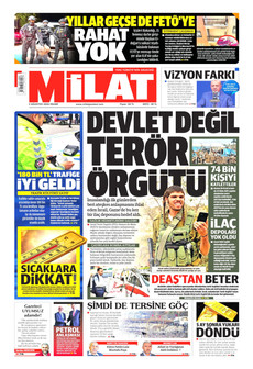 MİLAT 2 Ağustos 2026 gazete manşeti