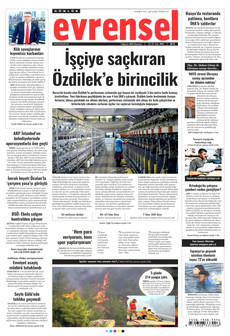 EVRENSEL 3 Ağustos 2026 gazete manşeti