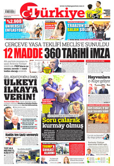 TÜRKİYE GAZETESİ 6 Ağustos 2026 gazete manşeti