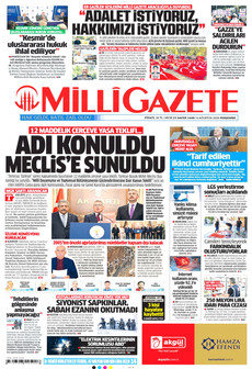 MİLLİ GAZETE 6 Ağustos 2026 gazete manşeti