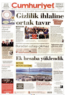 CUMHURİYET 7 Ağustos 2026 gazete manşeti
