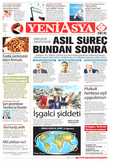 YENİ ASYA 8 Ağustos 2026 gazete manşeti