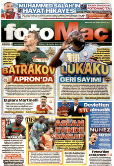 FOTOMAÇ 9 Ağustos 2026 gazete manşeti