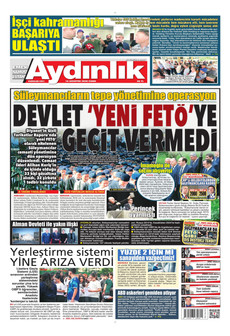 AYDINLIK GAZETESİ 14 Ağustos 2026 gazete manşeti