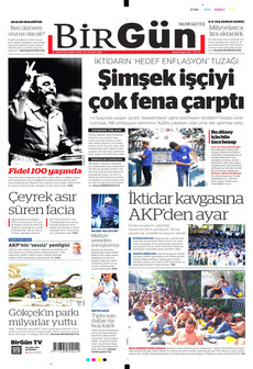 BİRGÜN 14 Ağustos 2026 gazete manşeti