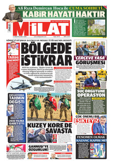 MİLAT 14 Ağustos 2026 gazete manşeti