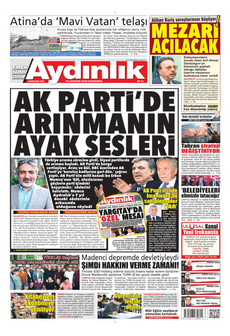 AYDINLIK GAZETESİ 19 Ağustos 2026 gazete manşeti