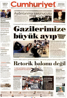 CUMHURİYET 20 Ağustos 2026 gazete manşeti