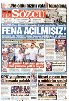SÖZCÜ 21 Ağustos 2026 gazete manşeti