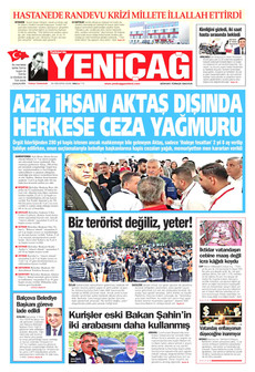 YENİÇAĞ 25 Ağustos 2026 gazete manşeti