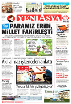 YENİ ASYA 25 Ağustos 2026 gazete manşeti