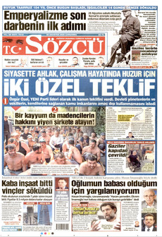 SÖZCÜ 26 Ağustos 2026 Gazete Manşeti Küçük