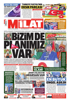 MİLAT 26 Ağustos 2026 gazete manşeti