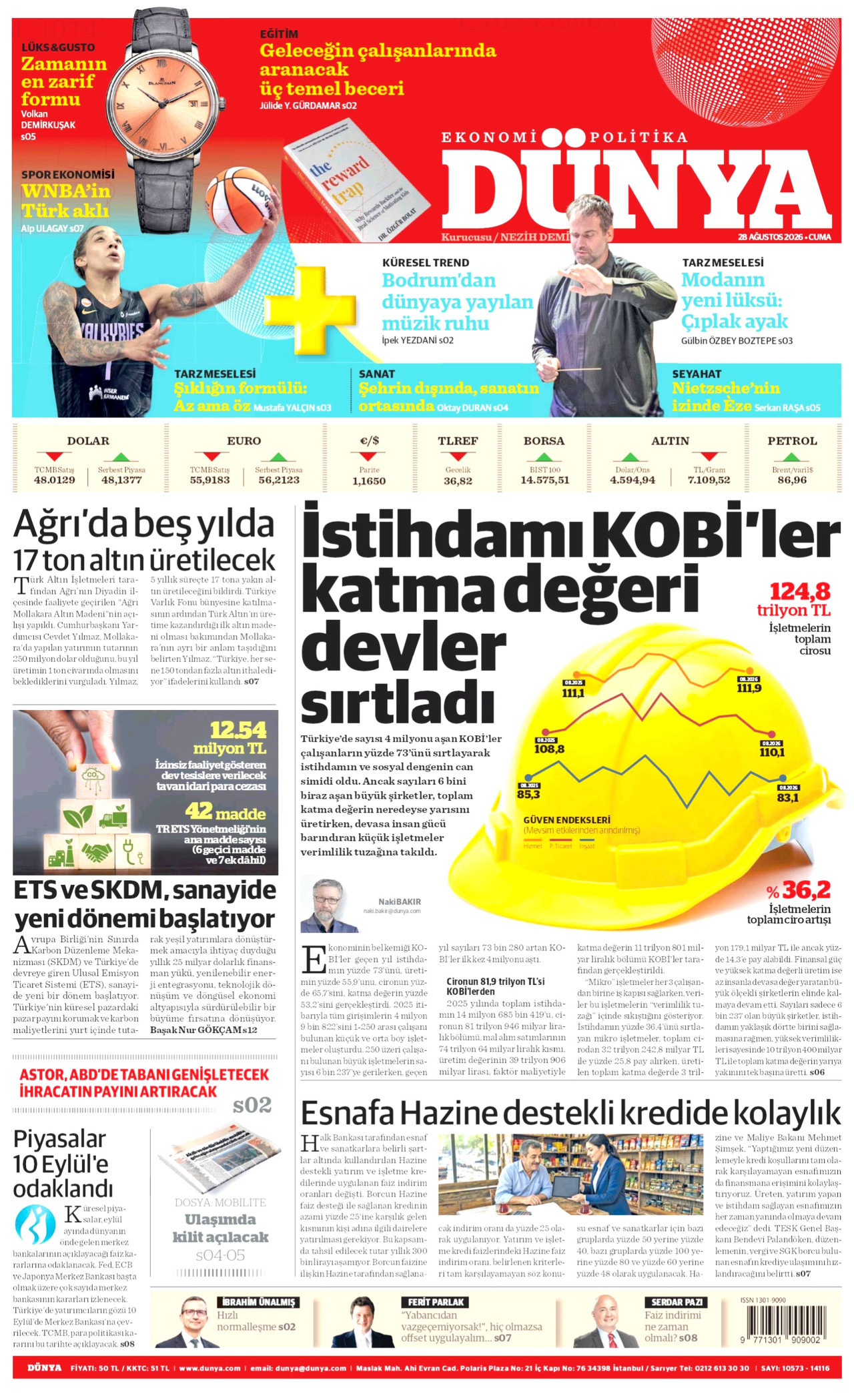 DÜNYA 28 Ağustos 2026 Gazete Manşeti Büyük