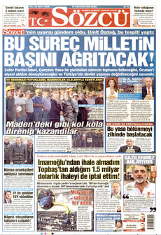 SÖZCÜ 28 Ağustos 2026 gazete manşeti