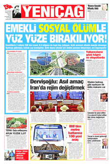 YENİÇAĞ 28 Ağustos 2026 gazete manşeti