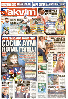 TAKVİM 28 Ağustos 2026 gazete manşeti
