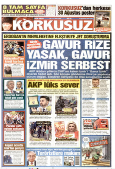 KORKUSUZ 28 Ağustos 2026 gazete manşeti