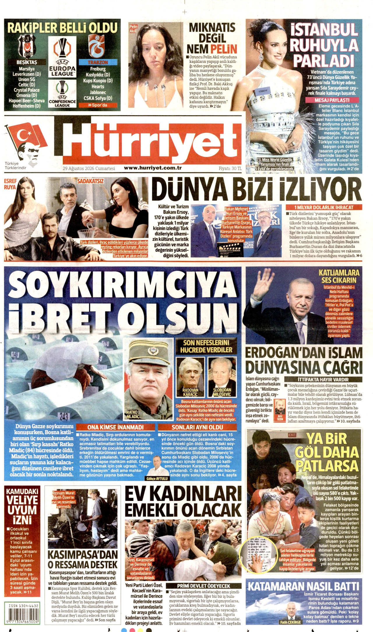 HÜRRİYET 29 Ağustos 2026 Gazete Manşeti Büyük