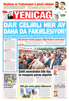 YENİÇAĞ 29 Ağustos 2026 Gazete Manşeti Küçük