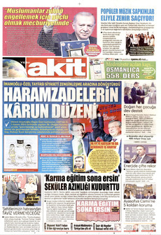 YENİ AKİT 29 Ağustos 2026 gazete manşeti