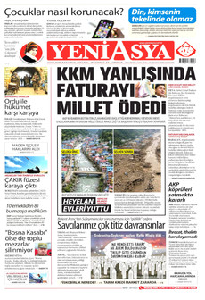 YENİ ASYA 29 Ağustos 2026 gazete manşeti