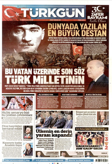 TÜRKGÜN 30 Ağustos 2026 Gazete Manşeti Küçük