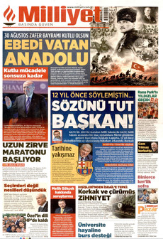 MİLLİYET 30 Ağustos 2026 Gazete Manşeti Küçük
