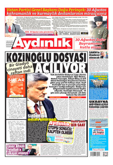 AYDINLIK GAZETESİ 30 Ağustos 2026 Gazete Manşeti Küçük