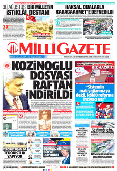 MİLLİ GAZETE 30 Ağustos 2026 Gazete Manşeti Küçük