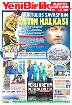 YENİBİRLİK 30 Ağustos 2026 Gazete Manşeti Küçük