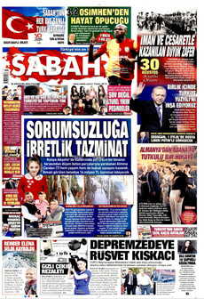 SABAH 30 Ağustos 2026 gazete manşeti