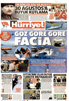 HÜRRİYET 31 Ağustos 2026 gazete manşeti