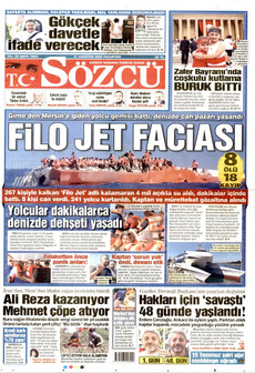 SÖZCÜ 31 Ağustos 2026 gazete manşeti