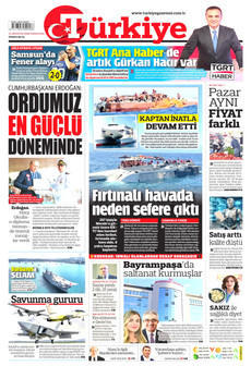 TÜRKİYE GAZETESİ 31 Ağustos 2026 gazete manşeti
