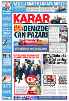 KARAR 31 Ağustos 2026 gazete manşeti
