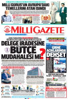 MİLLİ GAZETE 31 Ağustos 2026 gazete manşeti