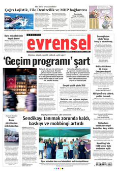 EVRENSEL 1 Eylül 2026 Gazete Manşeti Küçük