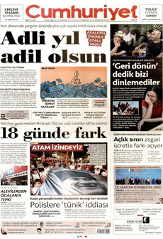 CUMHURİYET 1 Eylül 2026 gazete manşeti