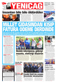 YENİÇAĞ 1 Eylül 2026 gazete manşeti
