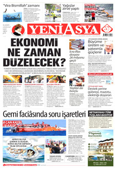 YENİ ASYA 1 Eylül 2026 gazete manşeti