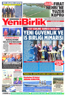 YENİBİRLİK 1 Eylül 2026 gazete manşeti