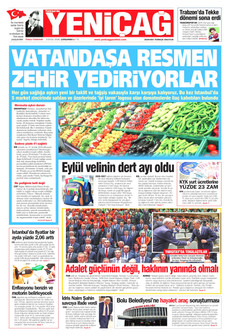 YENİÇAĞ 2 Eylül 2026 Gazete Manşeti Küçük