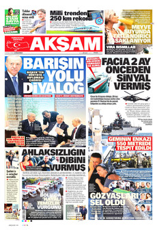 AKŞAM 2 Eylül 2026 gazete manşeti