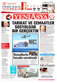 YENİ ASYA 2 Eylül 2026 gazete manşeti
