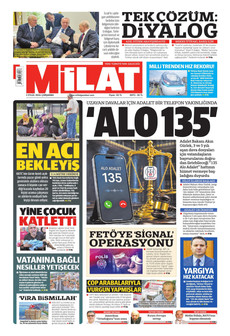 MİLAT 2 Eylül 2026 gazete manşeti