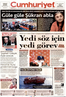 CUMHURİYET 3 Eylül 2026 gazete manşeti