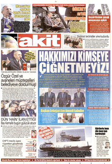 YENİ AKİT 3 Eylül 2026 gazete manşeti